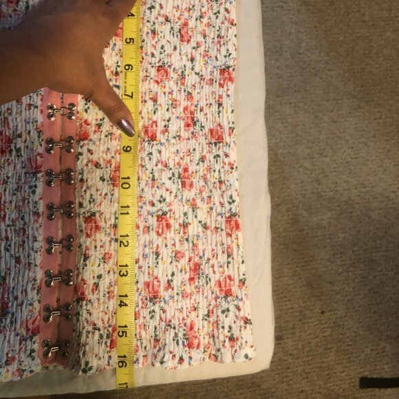 Vintage Betsey Johnson Floral Pink Corset Top - Picture 4 of 5